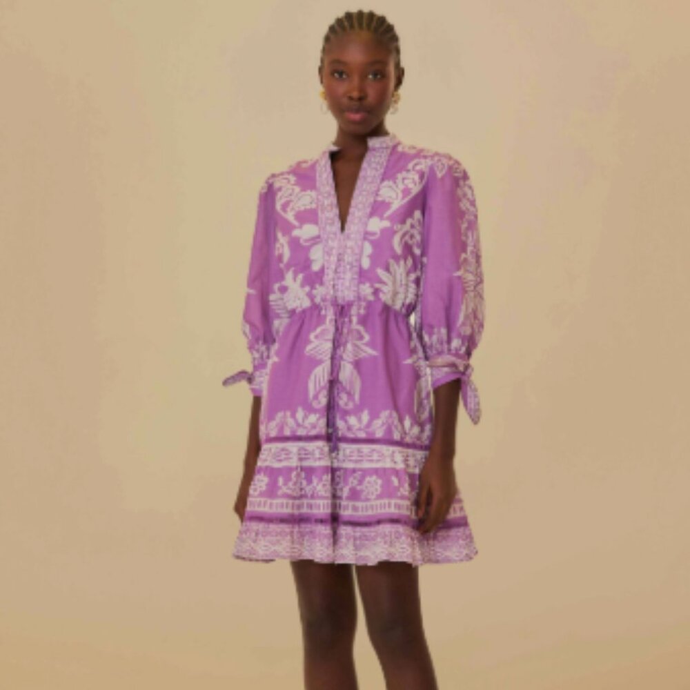 NWT Sweet Garden lilac mini dress SMALL